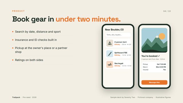 Product slide